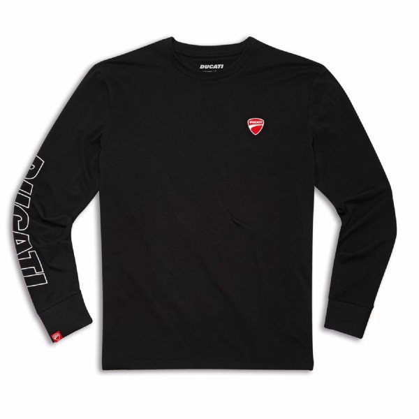 DUCATI Herren Logo Longsleeve langärmeliges T-​Shirt