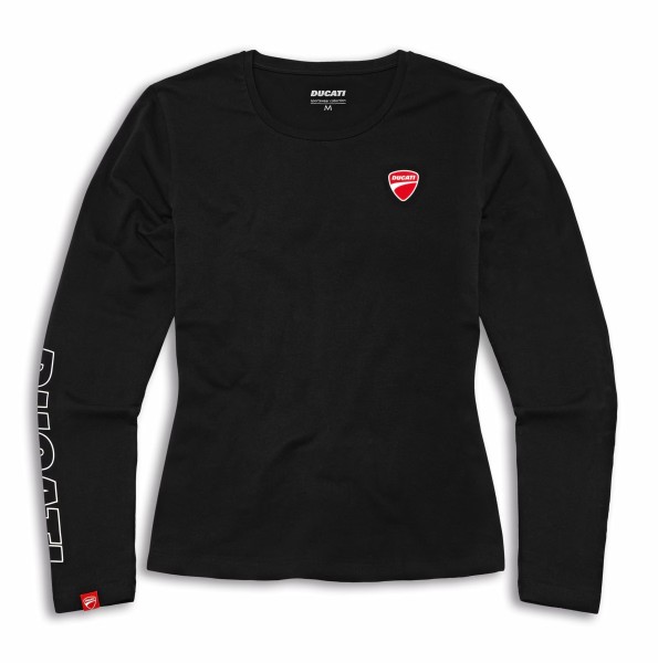 DUCATI Damen Longsleeve langärmeliges T-​Shirt schwarz