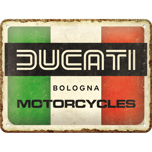 DUCATI Blechschild Italy Giugiaro Logo